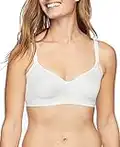 Warners womens Easy Does It No Bulge Wire-Free Bra, White, Large US