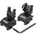 Feyachi Flip Up Sights Front and Rear Iron Sights (Tool Free Adjustment),Backup Sight Set