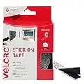 VELCRO Brand Stick On Black, Hook and Loop Tape Self Roll 20mm x 2.5m. Cut-to-Length Strong and Secure Adhesive Strips. Perfect Home, Office and Garage Fasteners Solution