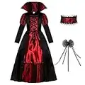 IBQ Royal Vampire Costume for Girls Dress Up Cosplay Costumes Halloween Gothic Victorian Vampiress Queen Role Playing 004M