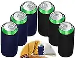 Enfriador de Latas 6Pcs 330ml Cubrelatas de Cerveza Funda Neopreno Cubre Latas de Silicona Enfriador de Cerveza Coca Cola Enfriador Bebidas 3 Negro y 3 Azul Marino Apto para Todo Tipo de Fiestas