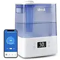 LEVOIT Classic 300S Umidificatore Ambiente 6L Top-Fill per Bambini, con APP & Alexa, durata 60H per 47m², 26dB Ultrasilenzioso Modalita Sonno e Auto, Timer, Luce Notturna per Casa/Ufficion, Blue