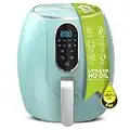 Air Fryer- Turbotronic/Digital Hot Air Fryer 3 L Black, White, Turquoise ,1200 W, 8 Programmes, Digital Hot Air Fryer, Air Fryer, Grease-Free Fryer, Retro Design