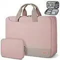 laptop bag for men women 15.6 inch 17 inch laptop carrying case business bag sleeve black shoulder bags grey pink (17-17.3 Inch, pink)