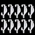 "50 Pcs White Curtain Hooks Curtain Rail Track Glider Hooks Curtain Rail Sliding Hooks for Door Curtain, Window Curtain "