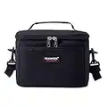 TEAMOOK 5L Insulated Lunch Bag Water-Resistant Leakproof Soft Cooler Bag for Adults and Kids,6 Can,Black