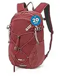 Terra Peak Wanderrucksack 20L Damen Herren Flex 20 rot klein - Outdoor Tages-rucksack für die Arbeit - Daypack leicht wasserdicht zum Wandern und Sport-aktivitäten - abnehmbarer Hüftgurt Erwachsene