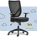 Serta Works Ergonomic Mesh Office Chair with Nylon Base, Black