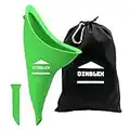 Dinblex Weibliches Urinal, tragbares weibliches Urinal für Frauen, Silikon, wiederverwendbar, weibliche Urinale für Auto, mit Tasche, Sie pinkeln, Stehbecher, Reisen, Grün