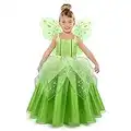 MDYCW Princess Tinker Bell Costume for Toddler Girls, Birthday Party Fairy Dress Up, Special Occasion Dress with Wings, Green