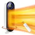 Ilake Space Heater for Indoor Use, Space Heater with Remote & Thermostat, Large Digital Display, 12H Timer, Energy Efficient, Large Space Heater for Living Room Office Home Christmas Gift.