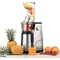 H.Koenig Extracteur Fruits et Légumes Vertical GSX22 Centrifugeuse Vitamin + sans BPA-82 mm Large Bouche-3 Tamis pour jus Fin ou épais et Sorbet-Pression Douce 60 Tours, 400 W