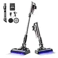 IRIS USA Cordless Cyclone Vacuum Cleaner w/ Motorized Brush Head, 2-in-1 Attachment, 60 RPM Self Standing Suction Stick with Rechargeable Battery, Hard Floor Rugs Carpet Home Office, 35 Min. Run Time