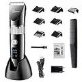 HATTEKER Pro Cordless Mens Hair Clippers Rechargeable Hair Trimmer Electric Beard Trimmer for Men Waterproof Haircut Kit USB Rechargeable