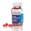 Arkopharma Forcapil Crecimiento, Caramelos de Goma Sabor Frutos Rojos, Fuerza, Vitalidad Y Brillo, Alta Concentración En Biotina, Vitamin B Y C, Complemento Alimenticio, Rojo, 60 Unidad (Paquete de 1)