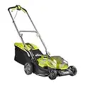 RYOBI - Cortacésped Eléctrico Sin Cable Brushless 18V ONE+ - Ø37cm - Recogida y Mulching, Sistema Vertebrae, 6 Alturas de Corte, Larga Autonomía - Batería y Cargador no Incluidos - RY18LMX37A-0