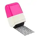 Identity Protection Roller Stamp Wide Rolling Theft Identity Prevention Stamp for Secure Confidential ID Blackout Security, Anti Theft and Privacy Safety (Pink)