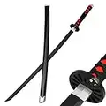 Gaiev Épée Demon Slayer Blade COS Bambou Prop Kamado Tanjirou Katanas modèle d'arme,pour Anime Katana Jouet décoratif Objets de Collection (Color : Kamado Tanjiro-A, Size : 80cm)