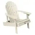 Highwood Hamilton Made in The USA Adirondack Stuhl, Erwachsenengröße, Kunststoff, Whitewash, Adult