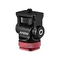 180° Rotary Mini Ball Head Ballhead Hot Flash Shoe Mount Adapter 1/4 Inch Screw with Wrench for DSLR Camera Microphone LED Video Light Monitor Tripod Monopod