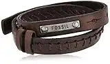 Fossil Bracelet Pour Homme Vintage Casual, Double Wrap Longueur Totale : 480mm Bracelet En Cuir Marron, JF87354040