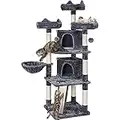 Yaheetech Árbol Rascador para 3-5 Gatos Adultos con 3 Plaraformas Grande Torre para Gatos Rascador de Escalada para Mascota 174 cm