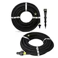 Aqua Drop Soaker Garden Hose – 30m Flexible Hose Pipe – Premium Recycled Rubber Irrigation Pipe with 20 Soaker Hose Pegs – Efficient Plant Watering – Ideal for Home Garden. Set by MYPURECORE