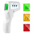 ByFloProducts, Forehead Thermometer, Non Touch Digital Thermometer for Adult and Baby, Infrared Temperature Gun, Temperature Memory, Fast and Accurate Reading with Backlight LCD Screen