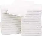 Amazon Basics Paños de algodón (30,5 x 30,5 cm), 24 Unidad, Blanco