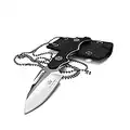 Wolfgangs CITO Neck Knife Messer - inklusive Kydex Scheide und Kugel Halskette zum umhängen - Mini Tactical Survival Outdoor Messer für verstecktes tragen (Cito - Silber)