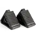 Fasmov 2 Pack Solid Rubber Heavy Duty Wheel Chock, 3.85kg