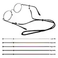 WLLHYF 6Pcs Eye Glasses String, Sunglasses Lanyards Sports Eyeglass Retainer Strap Adjustable Glasses Cord Fashion Eyewear Accessory Chain Sunglass Around Neck Holders for Men Women