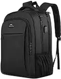 MATEIN Rucksack Herren, Großer Laptop Rucksack 17 Zoll Schulrucksack Laptoptasche mit USB Ladeanschluss Anti Diebstahl Business Arbeit Reisen Rucksack für Teenager Notebook College Damen, Schwarz