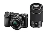 Sony A6000 - Cámara EVIL de 24 Mp (pantalla LCD 3", estabilizador óptico, vídeo Full HD, WiFi), negro - Kit cuerpo con objetivos 16 - 50 mm y 55 - 210 mm