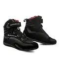 SHIMA EXO Vented, Scarpe Moto Uomo | Traspirante, Rinforzate Stivali Moto Uomo con Sistema di Chiusura ATOP, Supporto alla Caviglia, Suola Antiscivolo, Impugnatura del Cambio (Nero, 47)