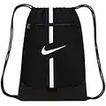 NIKE Academy Gymsack, Unisex, Black/Black/White, One Size