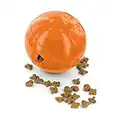 PetSafe SlimCat Food-Dispensing Cat Toy Orange, Treat Toy, Interactive Food Dispenser, Activity Snack Ball for Cats of All Ages