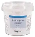 Rayher Hobby 38238000 Strukturpaste, weiß, feinkörnig, Dose 500 g, Strukturmedium für reliefartige, feinsandige Oberflächen, Spachtelmasse, Modelliermasse