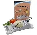 NORTOW Trancheur viande paté, coupe fromage, trancheuse a oeuf dur manuelle, Multifonction professionnel 10 lames en acier inoxydable. Multifonctionnel ustensile de cuisine