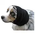 The Original Happy Hoodie for Dogs & Cats - Since 2008 - The Grooming and Force Drying Miracle Tool for Anxiety Relief & Calming Dogs (Large, Black)