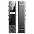 64Go Dictaphone, COCONISE 3072kbps Qualité Sonore HD Enregistreur Vocal Numérique, Enregistreur Audio avec Fonction de lecture MP3, Fonction d'enregistrement à une touche Adapté aux Conférence/Réunion