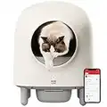 ABRCT Automatic Cat Litter Box, APP Remote Control Self Cleaning Cat Litter Box, Alerts, Odor Suppression, Disassembly for Multiple Cats Family