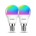 WLAN Smart Led Lampe, E14 5W Dimmbar Bluetooth Glühbirne G45 40w Leuchtmittel Mehrfarbige RGB Wifi Birne Sprachsteuerung, Kompatibel mit Amazon Alexa Echo,Echo Dot Google Assistant, 2 Pack