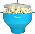 The Original Salbree Microwave Popcorn Popper Machine, Silicone Popcorn Maker, Collapsible Microwavable Bowl - Hot Air Popper - No Oil Required - The Most Colors Available (Turquoise)