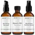 MedPeel Glycolic Acid 70% Essential Peel Kit, Includes Peel, Prep and Neutralizer, Professional, Deep Strength Chemical Face Peel, Minimize Pores Wrinkles, 1oz/ 30ml (Kit of 3)