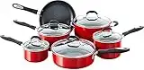 Cuisinart 55-11R 11-Piece Set Advantage Nonstick Cookware, Red