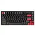 IROK FE75Pro Hot Swappable Mechanical Keyboard, Wireless TKL 75% RGB Customizable Backlit Gaming Keyboard, Bluetooth/2.4G/Wired for Windows PC Gamers- Black/Red