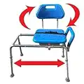 Gateway Premium Sliding Bath Transfer Bench with Swivel Seat-PADDED