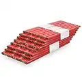 72Pcs 175mm Crayons de charpentier octogonal Rouge Crayon de menuisier en plomb dur Crayons de charpentier durs crayons de taille moyenne pour crayons de menuisier durs