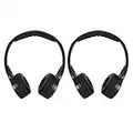 Tbest 2 Channel Cordless IR Headset Foldable Headphones,Infrared Wireless Headphones IR Stereo o Headphone Earphone replacement for Car Headrest DVD